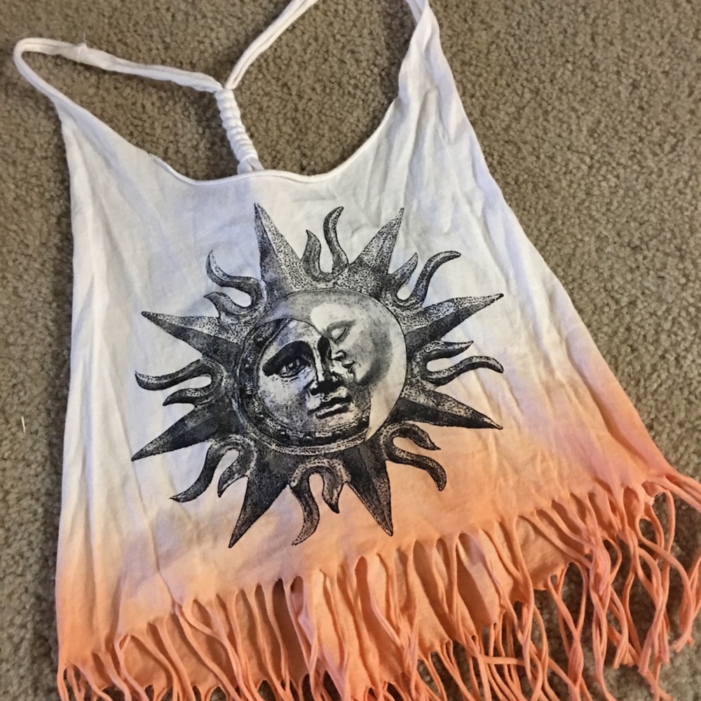 Twisted back fringe Tank S